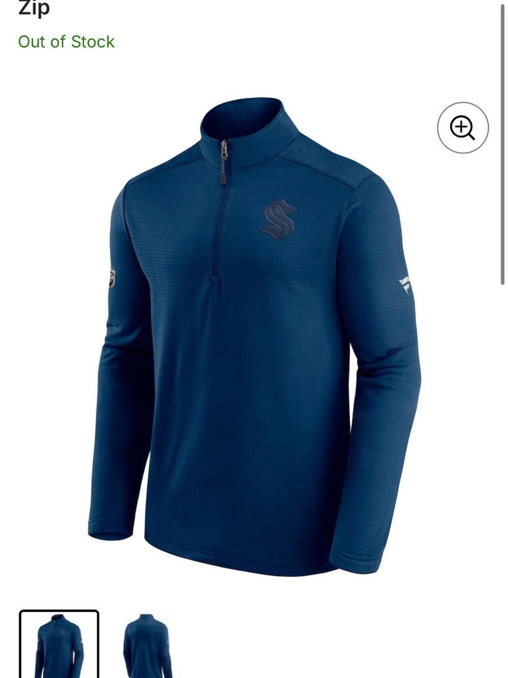 Fanatics Seattle Kraken Pro Travel & Training Quarter Zip XL